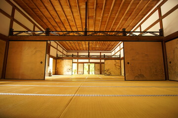 Inside  of Japanese architecture in the temple, Kyoto, Japan 