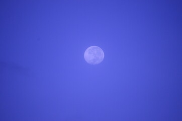 Bright Moon in a Bright Sky with different color tone