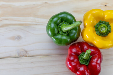 red yellow and green peppers