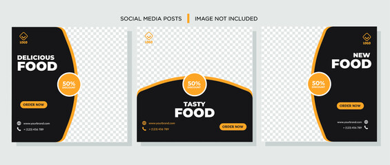 Business Food Restaurant Offer Social Media Post Sale Template