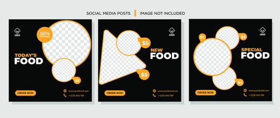 Business Food Restaurant Offer Social Media Post Sale Template