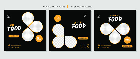Business Food Restaurant Offer Social Media Post Sale Template
