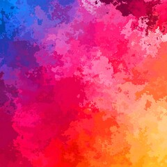 abstract stained pattern texture square background half color spectrum rainbow - modern painting art - watercolor splotch effect