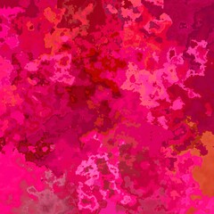 abstract stained pattern texture square background hot pink magenta fuchsia color - modern painting art - watercolor splotch effect