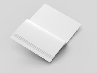 Open magazine with a glued binding. Vertical A4 format.