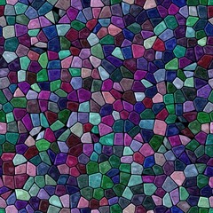 surface floor marble mosaic pattern seamless square background with black grout - dark purple violet green blue color
