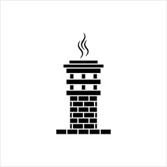 Brick Chimney Icon, Smoke, Roof Chimney