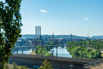 View of the Würzburg bridges over the Main