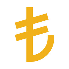Banking & Finance, Lira currency, Flat color icon.