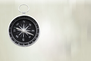 round compass on abstract background as symbol of tourism with compass, travel with compass and...