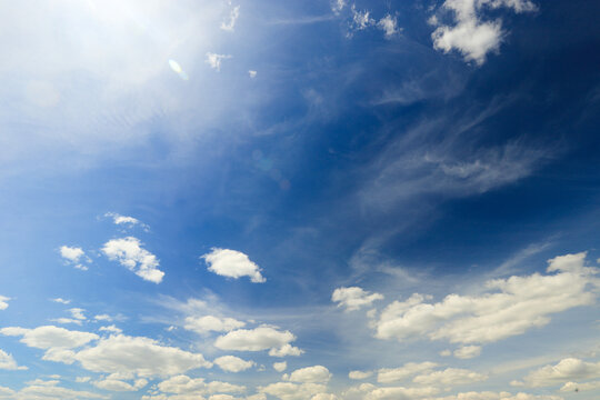 background of blue sky and white clouds. High quality photo