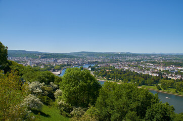 Koblenz from above rhine mosel