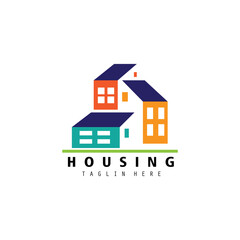 Fototapeta premium Housing logo colorful design template vector