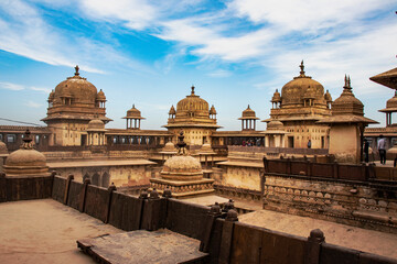 15 Feb 2020, Orchha, India Jehangir Mahal (Orchha Fort) inside Orchha, Madhya Pradesh, India