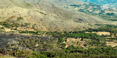 Mountains in the natural park of Monfrague