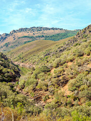 Mountains in the natural park of Monfrague