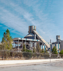 Fototapeta na wymiar Cement industry in Caceres