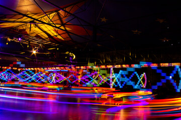 Bumper cars at night 🚔