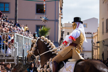 Sartiglia of Oristano, traditional carnival of Sardinia, Italy
