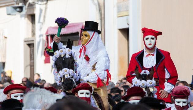 Sartiglia of Oristano, traditional carnival of Sardinia, Italy
