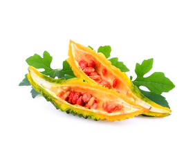 Bitter melon isolated on white background