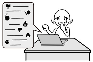 Bad language on social media. Slander is written on a message board. Attacked on social networking sites.