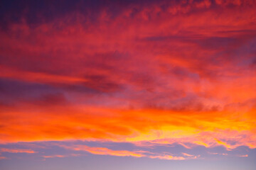 Naklejka na ściany i meble Twilight sky and cloud at sunset background image