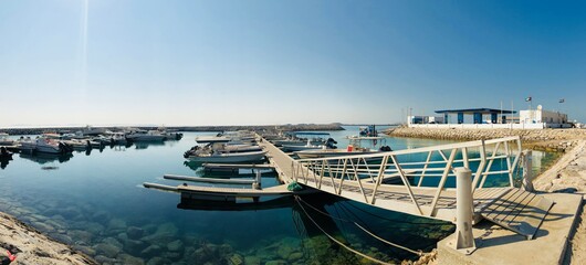 Fototapeta premium fishing boats in the harbor