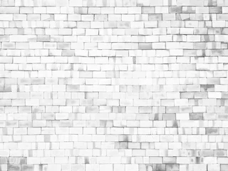Foto op Plexiglas Baksteen textuur muur Witte lege ruimte bakstenen muur textuur achtergrond voor website, tijdschrift, grafisch ontwerp en presentaties