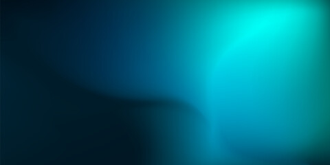Abstract dark teal background with light wave. Blurred turquoise water backdrop. Vector illustration for your graphic design, banner, wallpaper or poster, website