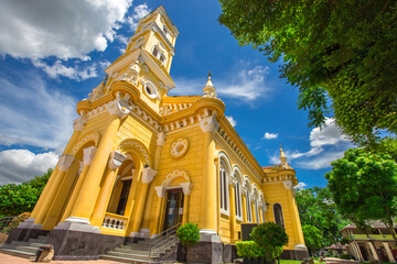 Background of one of the beautiful religious tourist attractions in Ayutthaya province of Thailand...
