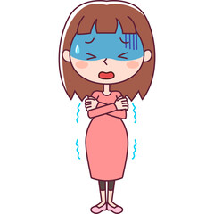 凍える妊婦