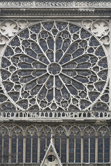 Rose Window at Notre Dame Cathedral in Paris France