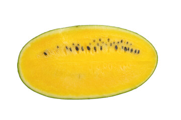 Yellow watermelon isolated.