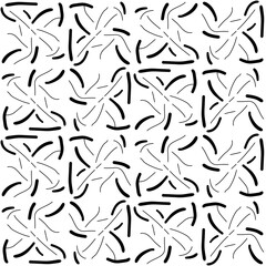 Abstract messy textured seamless pattern with sticks.  Random linear texture. Geometric shapes. Vector illustration.     