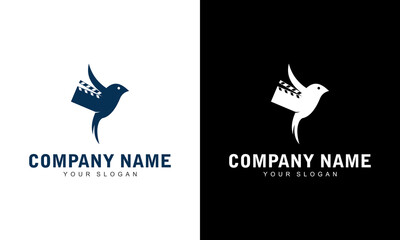 Ilustration vector graphic of Birds with Film Equipment. Good logo design for Movie Maker