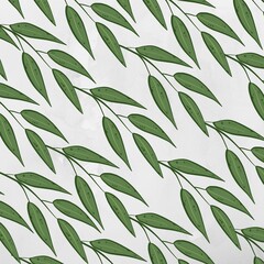 seamless background with leaves on white background for embroidery design for textile