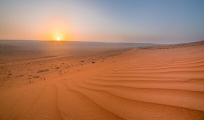 Naklejka na ściany i meble sunset in the desert