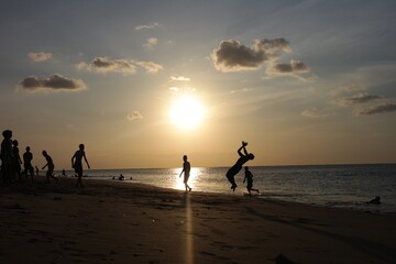 Fototapeta premium sunset on the beach