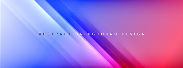 Motion concept neon shiny lines on liquid color gradients abstract backgrounds. Dynamic shadows and lights templates for text