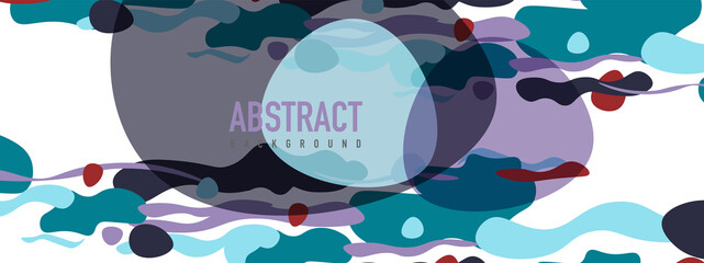 Trendy liquid style shapes abstract design, dynamic vector background for placards, brochures, posters, web landing pages, covers or banners