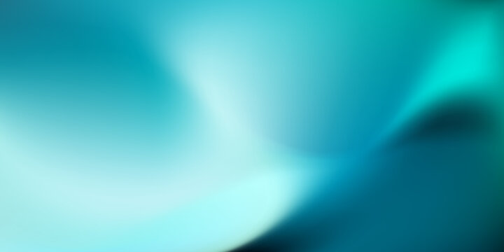 Abstract teal background with light wave. Blurred turquoise water backdrop. Vector illustration for your graphic design, banner, wallpaper or poster