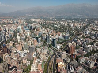 Obraz premium aerial view of Santiago