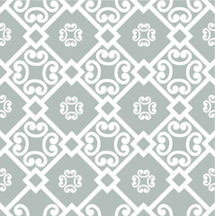 Abstract floral asian ornament. Seamless geometric pattern with swirl line ornament in oriental style.