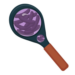 Magnifying glass and tuberculosis