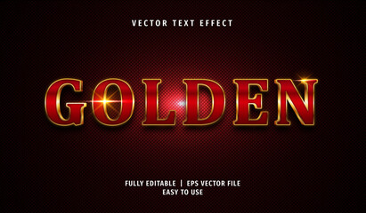3D Golden Red Text effect, Editable Text Style