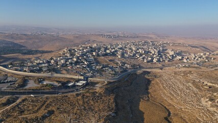 Palestine Hizma Town Surrounded by security wall