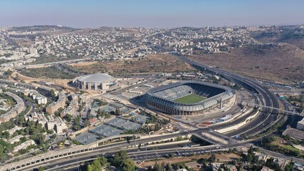 defaultTeddy and Arena Stadium in Jerusalem Aerial view
Drone Close to Malha neighbourhood and Arena Basketball Stadium, South West Jerusalem, 
Israel
