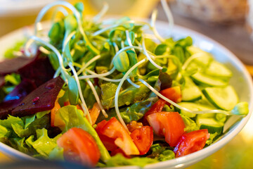 Bowl of green salad