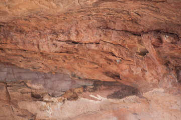 Natural Red stone close up for a natural background or texture